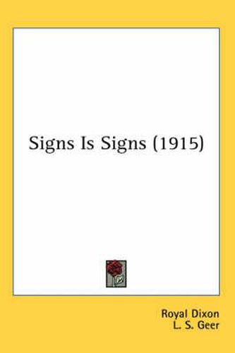 Cover image for Signs Is Signs (1915)