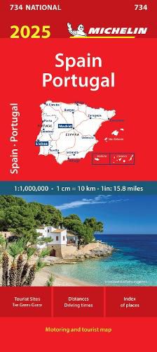 Cover image for Spain & Portugal 2025 - Michelin National Map 734