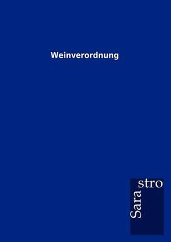 Cover image for Weinverordnung