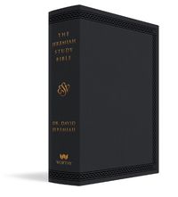 Cover image for The Jeremiah Study Bible, ESV, Black LeatherLuxe: What It Says. What It Means. What It Means for You.