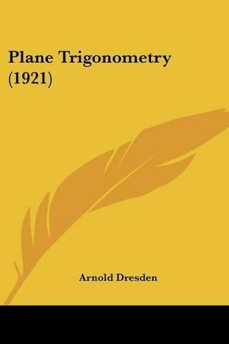 Cover image for Plane Trigonometry (1921)