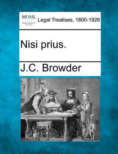 Cover image for Nisi Prius.