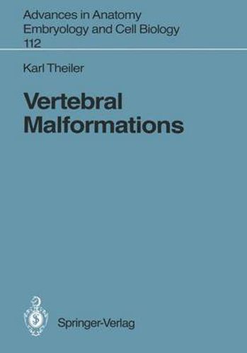 Cover image for Vertebral Malformations