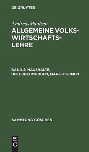 Cover image for Haushalte, Unternehmungen, Marktformen