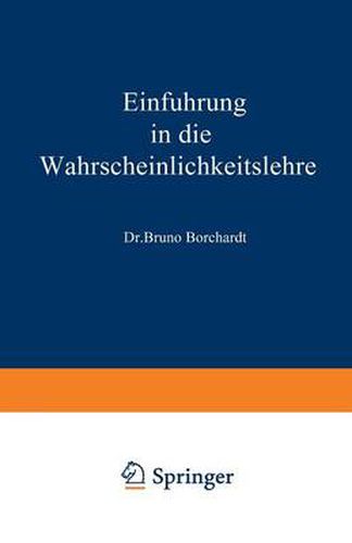 Cover image for Einfuhrung in Die Wahrscheinlichkeitslehre