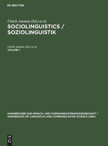 Cover image for Sociolinguistics / Soziolinguistik. Volume 1