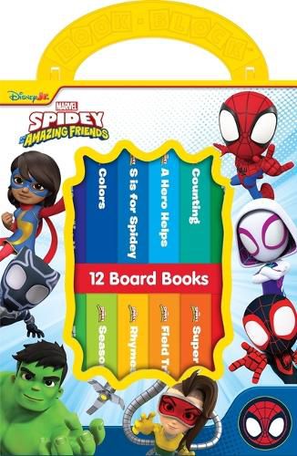 Cover image for Disney Junior Marvel Spidey and His Amazing Friends: 12 Board Books