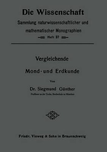 Vergleichende Mond- Und Erdkunde