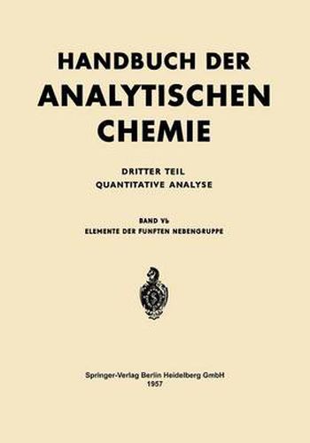 Cover image for Elemente Der Funften Nebengruppe: Vanadin - Niob - Tantal