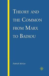 Cover image for Theory and the Common from Marx to Badiou