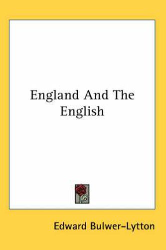 Cover image for England And The English