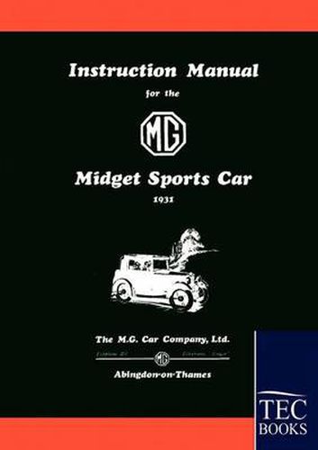 Cover image for Instruction Manual for the MG Midget Sports Car