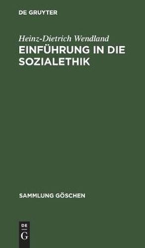 Cover image for Einfuhrung in Die Sozialethik