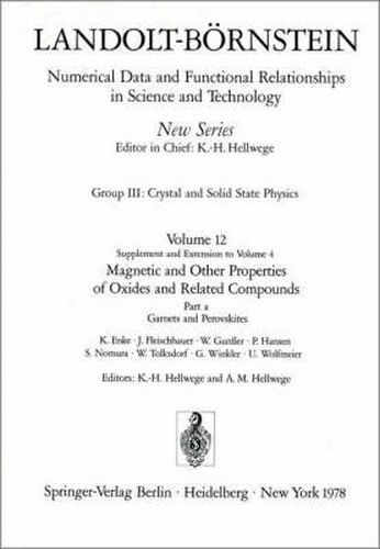 Cover image for Garnets and Perovskites / Granate Und Perowskite