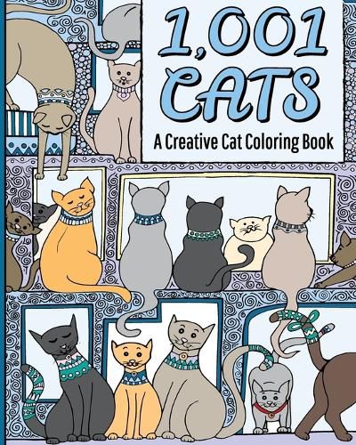 Cover image for 1,001 Cats: A Creative Cat Coloring Book