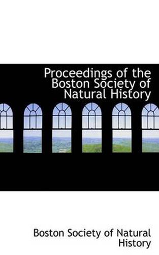 Cover image for Proceedings of the Boston Society of Natural History