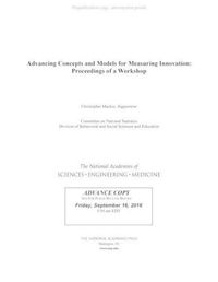 Cover image for Advancing Concepts and Models for Measuring Innovation: Proceedings of a Workshop