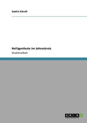 Cover image for Heiligenfeste im Jahreskreis