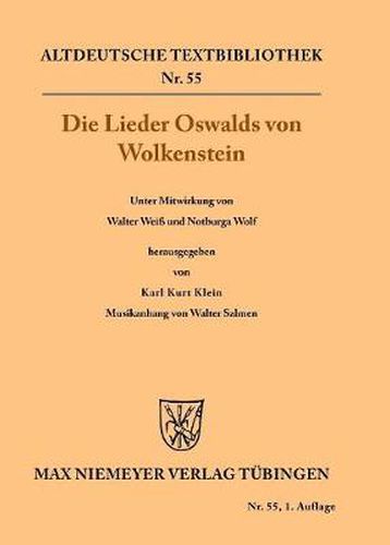 Die Lieder Oswalds von Wolkenstein