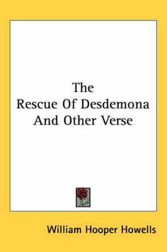 Cover image for The Rescue of Desdemona and Other Verse