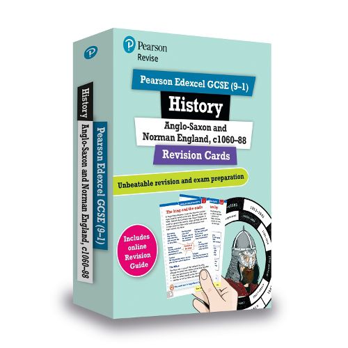 Cover image for Pearson REVISE Edexcel GCSE (9-1) History Anglo-Saxon & Norman England Revision Cards: for home learning, 2022 and 2023 assessments and exams