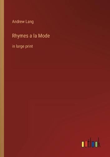 Cover image for Rhymes a la Mode