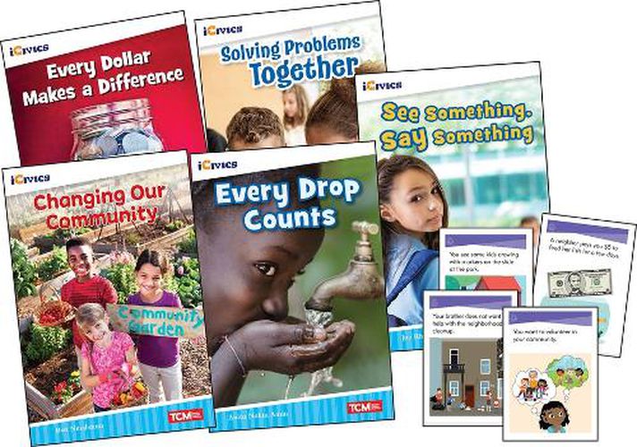 Icivics Grade 2: Community & Social Awareness 5-Book Set + Game Cards