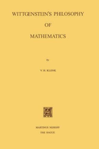 Cover image for Wittgenstein's Philosophy of Mathematics