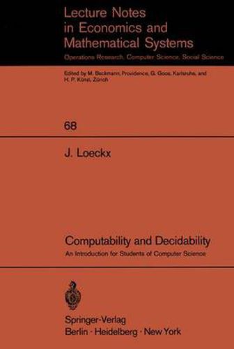 Cover image for Computability and Decidability: An Introduction for Students of Computer Science