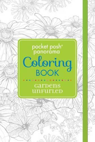 Cover image for Pocket Posh Panorama Adult Coloring Book: Gardens Unfurled: An Adult Coloring Book