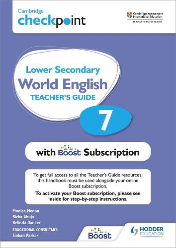 Cover image for Cambridge Checkpoint Lower Secondary World English Teacher's Guide 7 with Boost Subscription