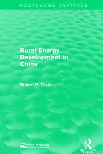 Cover image for Rural Energy Development in China