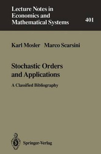 Cover image for Stochastic Orders and Applications: A Classified Bibliography