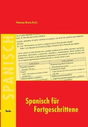 Cover image for Spanisch fur Fortgeschrittene