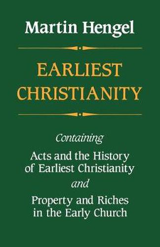 Cover image for Earliest Christianity