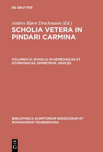 Cover image for Scholia Vetera in Pindari Car CB