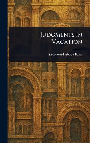 Cover image for Judgments in Vacation