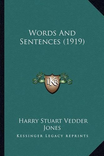 Words and Sentences (1919)