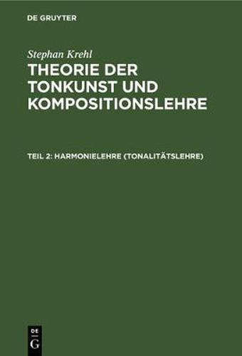 Cover image for Harmonielehre (Tonalitatslehre)