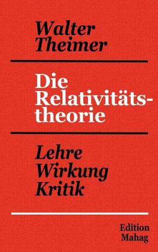 Cover image for Die Relativitatstheorie