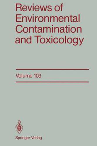 Cover image for Reviews of Environmental Contamination and Toxicology: Continuation of Residue Reviews