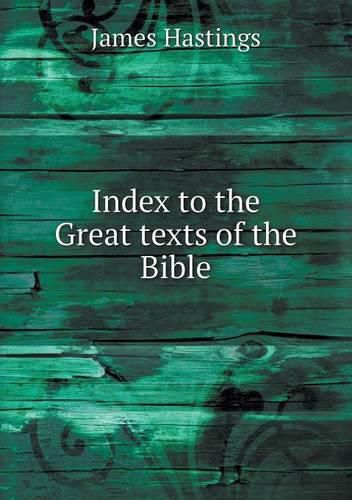 Cover image for Index to the Great texts of the Bible
