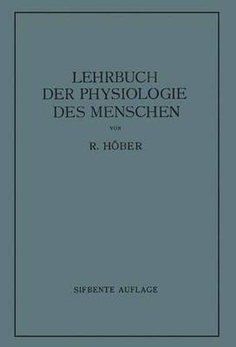 Cover image for Lehrbuch Der Physiologie Des Menschen