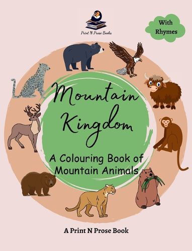 Cover image for Mountain Kingdom : A Colouring Book of Mountain Animals