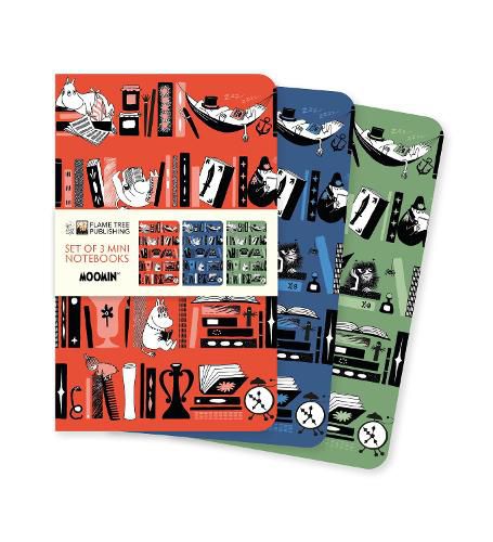 Cover image for Moomin Bookshelves Set of 3 Mini Notebooks