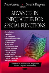 Cover image for Advances in Inequalities for Special Functions