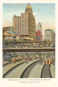 Cover image for Vintage Journal Underground RR and Brooklyn Bridge Terminal, New York City