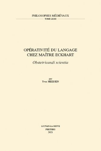 Cover image for Operativite du langage chez Maitre Eckhart: 'Obstetricandi scientia