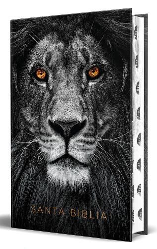 Cover image for Biblia RVR 1960 letra grande tamano manual, tapa dura Leon de Juda con indice / Spanish Bible RVR 1960 Handy Size Large Print Hardcover Lion of Judah with In