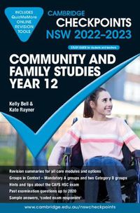 Cover image for Cambridge Checkpoints NSW Community and Family Studies Year 12 2022-2023